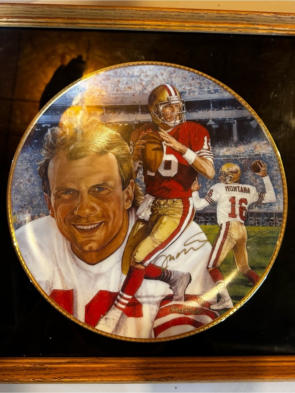 Joe Montana Decorative Collector Plate - Framed